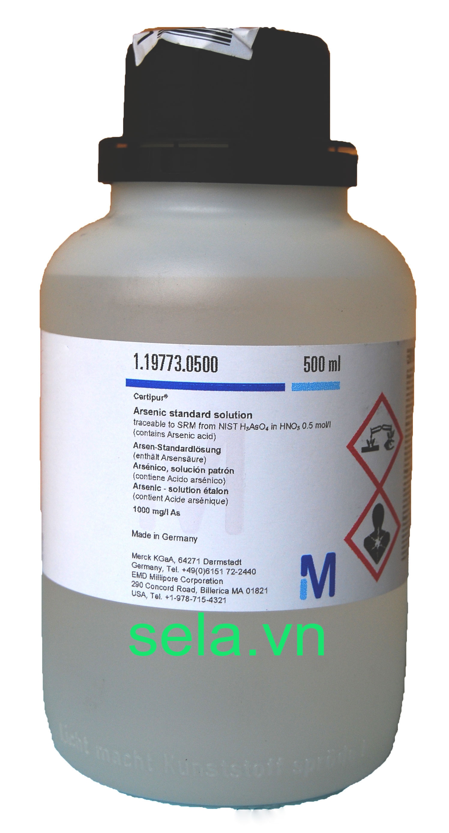 Arsenic standard solution traceable to SRM from NIST H₃AsO₄ in HNO₃ 0.5 mol/l 1000 mg/l As CertiPUR®