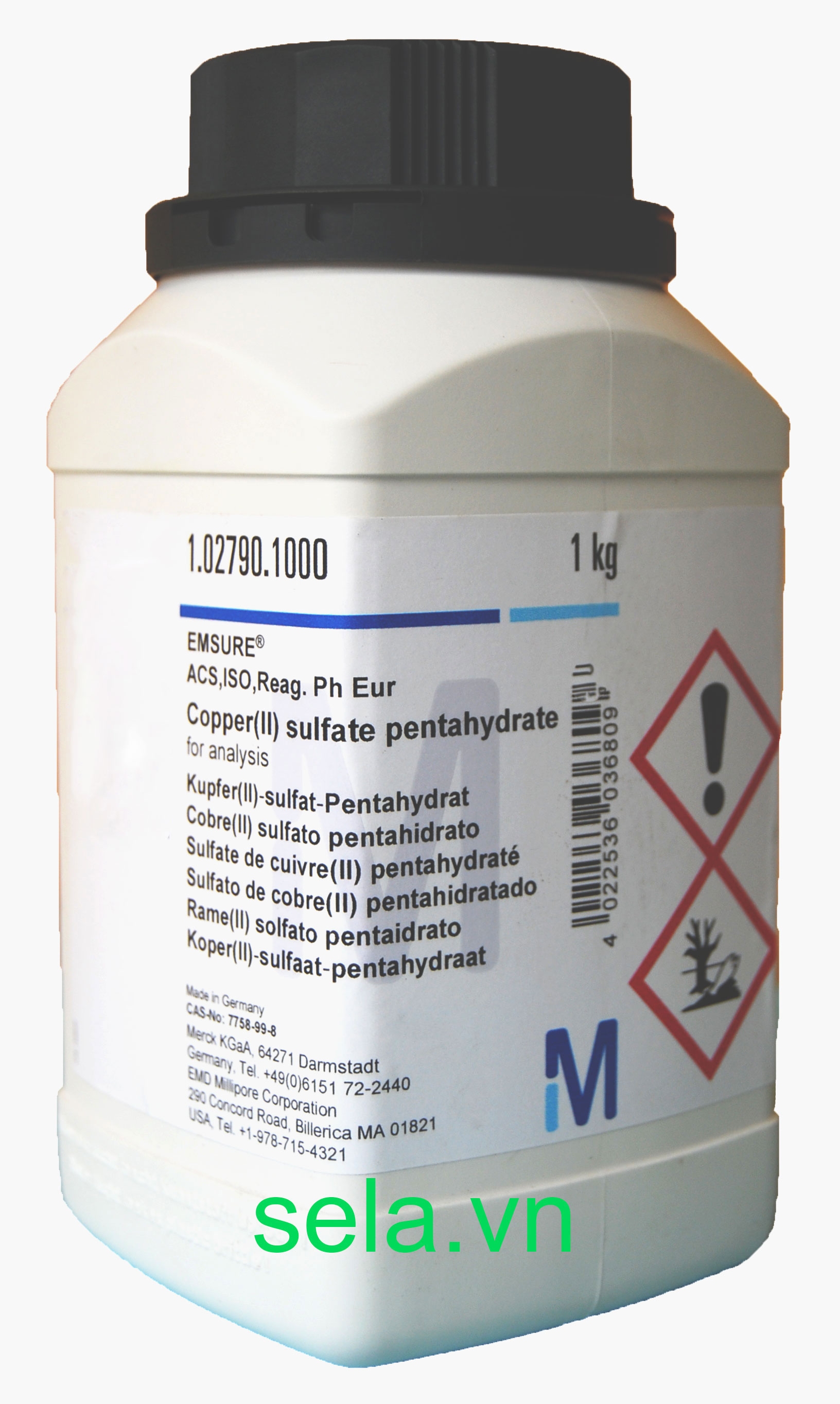 Copper(II) sulfate pentahydrate for analysis EMSURE® ACS,ISO,Reag. Ph Eur
