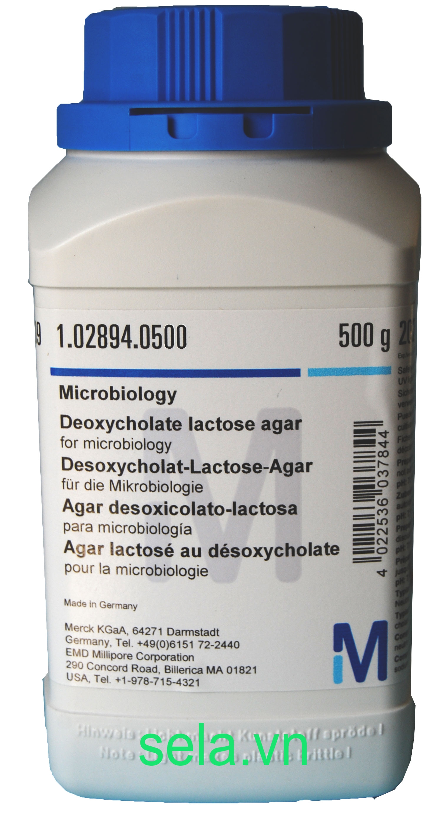 Deoxycholate lactose agar for microbiology