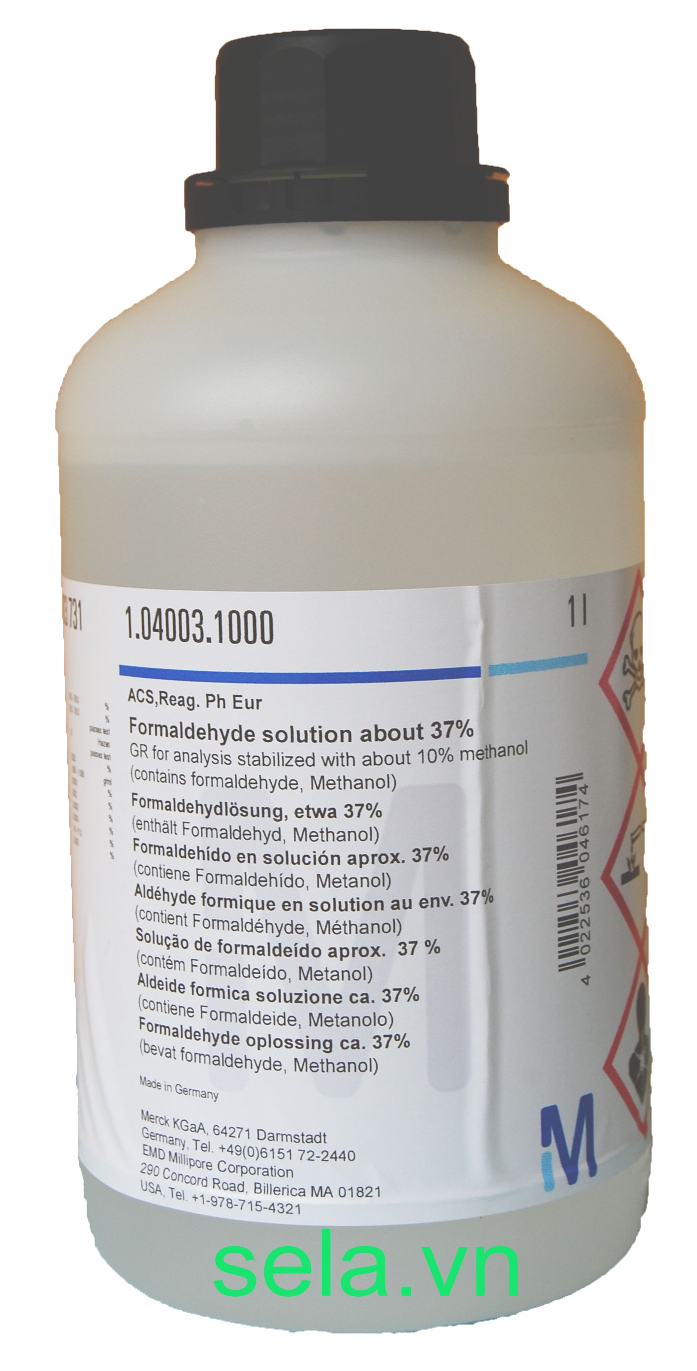 Formaldehyde solution about 37% GR for analysis stabilized with about 10% methanol ACS,Reag. Ph Eur