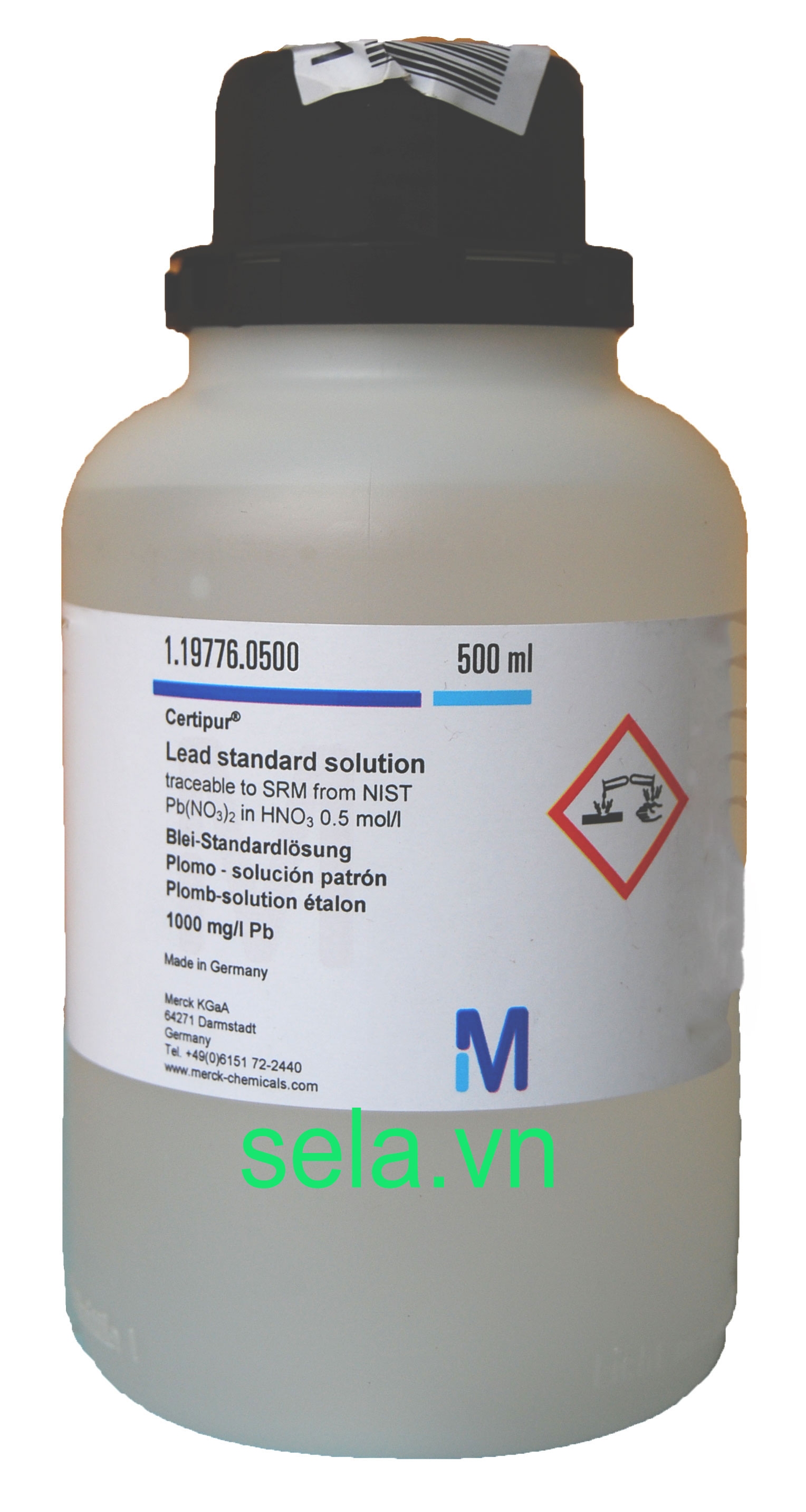 Lead standard solution traceable to SRM from NIST Pb(NO₃)₂ in HNO₃ 0.5 mol/l 1000 mg/l Pb CertiPUR®