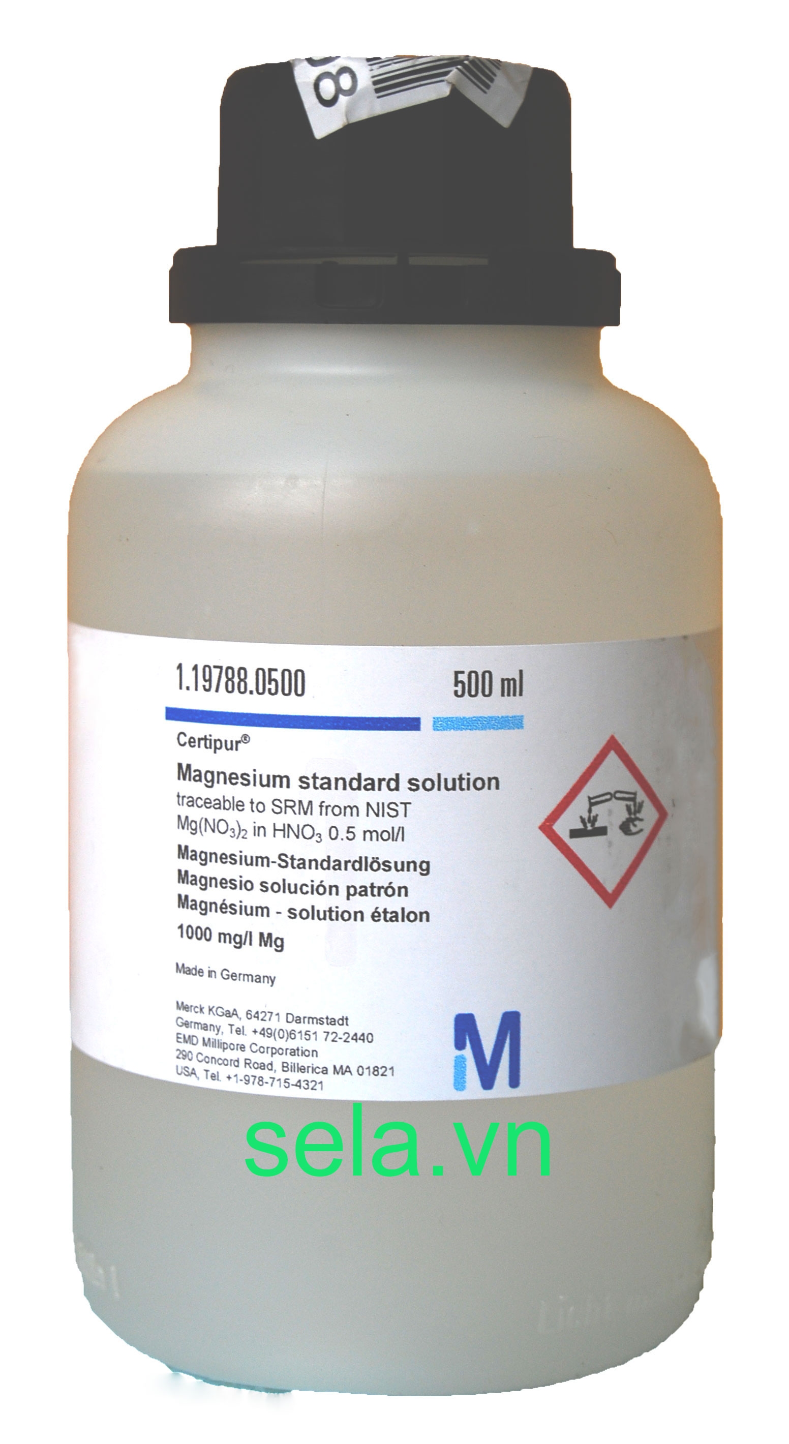 Magnesium standard solution traceable to SRM from NIST Mg(NO₃)₂