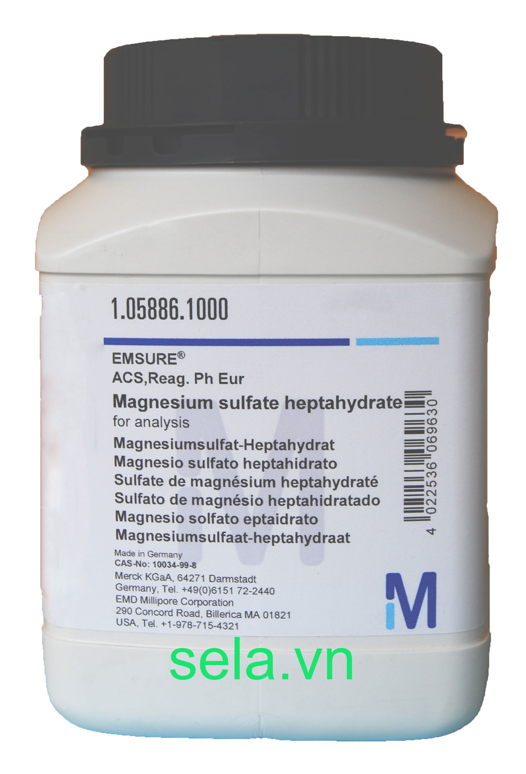 Magnesium sulfate heptahydrate for analysis EMSURE® ACS,Reag. Ph Eur