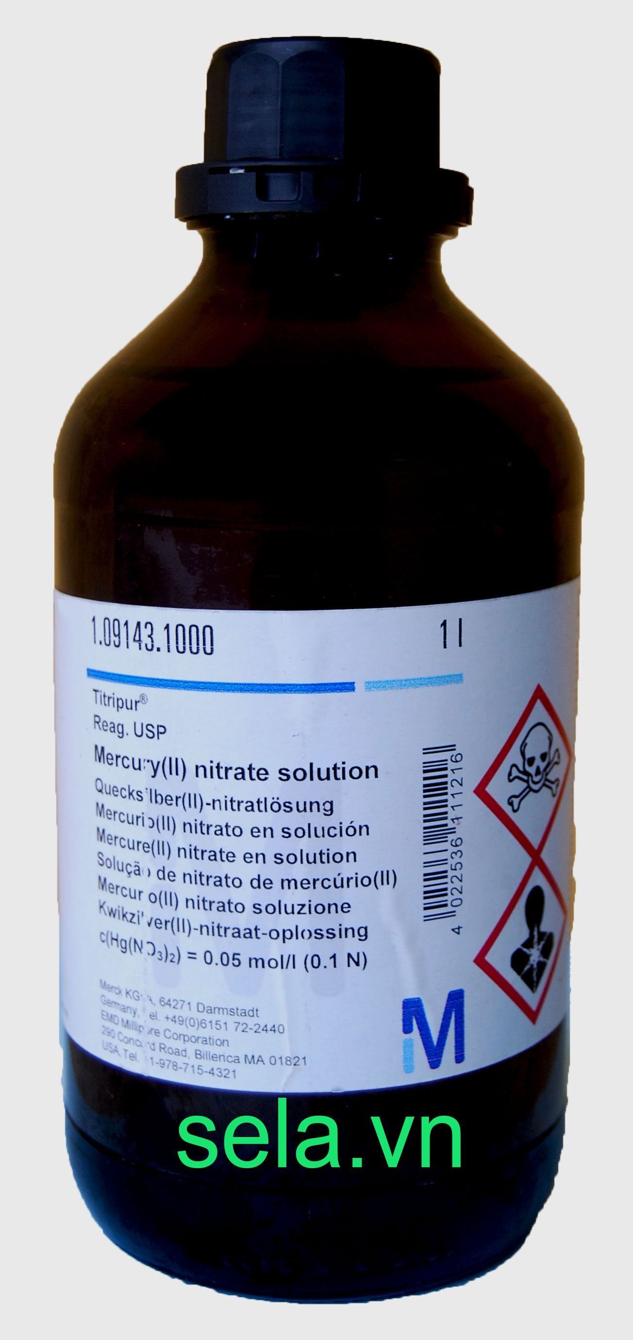 Mercury(II) nitrate solution c(Hg(NO₃)₂) = 0.05 mol/l (0.1 N) Titripur® Reag. USP