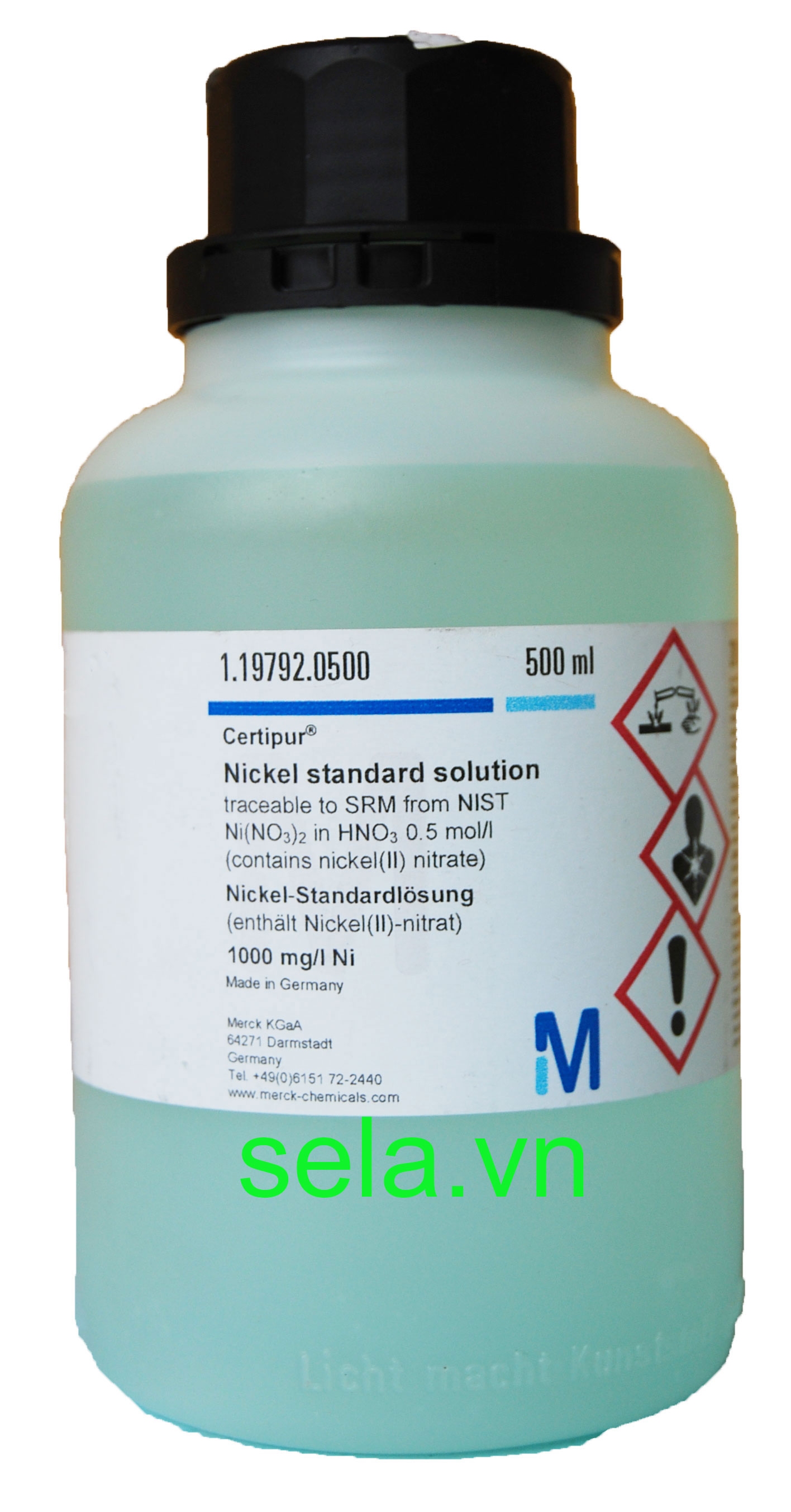 Nickel standard solution traceable to SRM from NIST Ni(NO₃)₂ in HNO₃ 0.5 mol/l 1000 mg/l Ni Certipur®