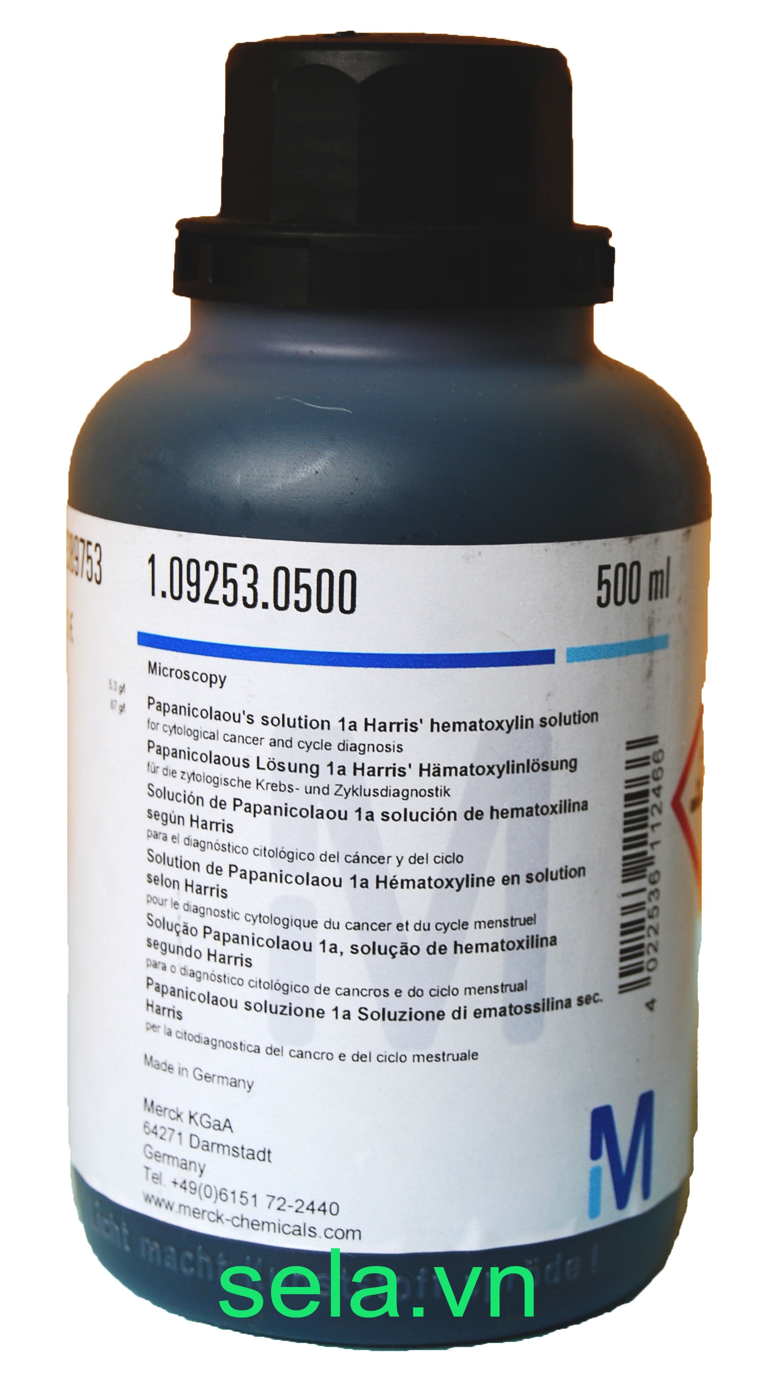 Papanicolaou's solution 1a Harris' hematoxylin solution for cytological cancer and cycle diagnosis