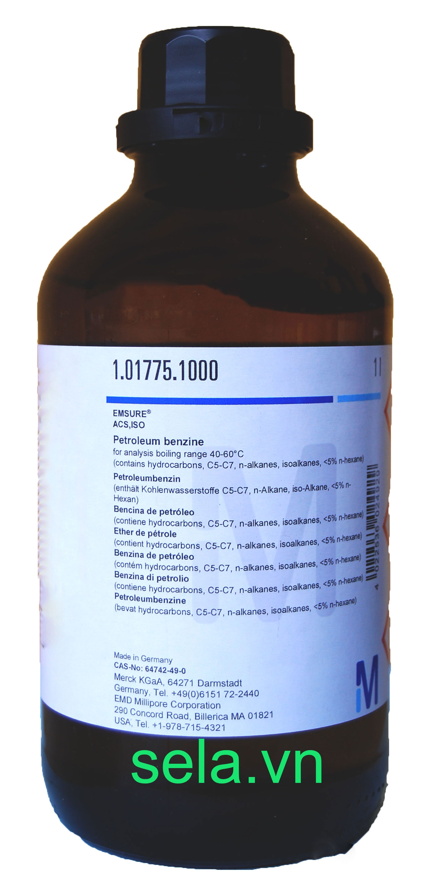 Petroleum benzine for analysis boiling range 40-60°C EMSURE® ACS,ISO