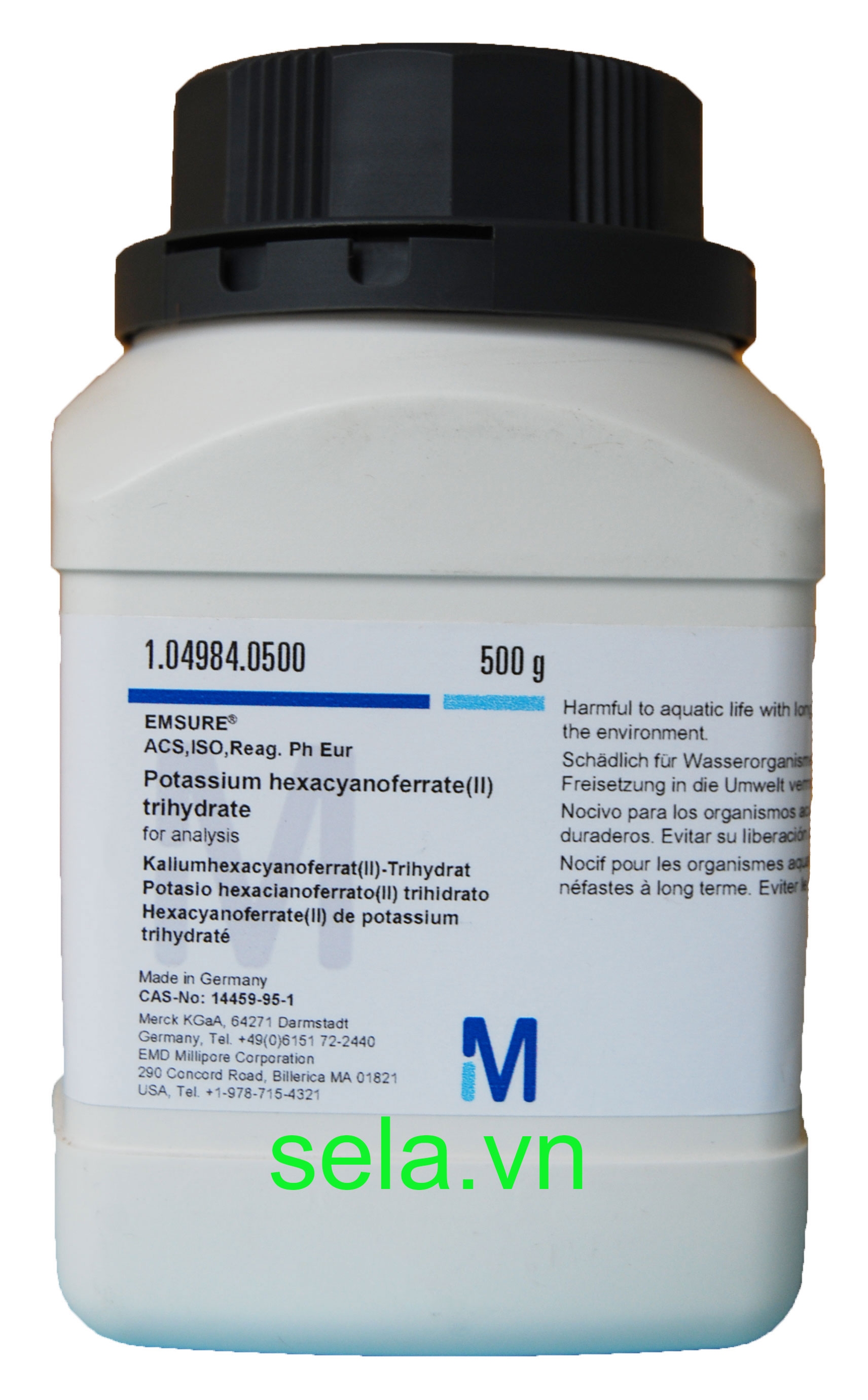 Potassium hexacyanoferrate(II) trihydrate for analysis EMSURE® ACS,ISO,Reag. Ph Eur
