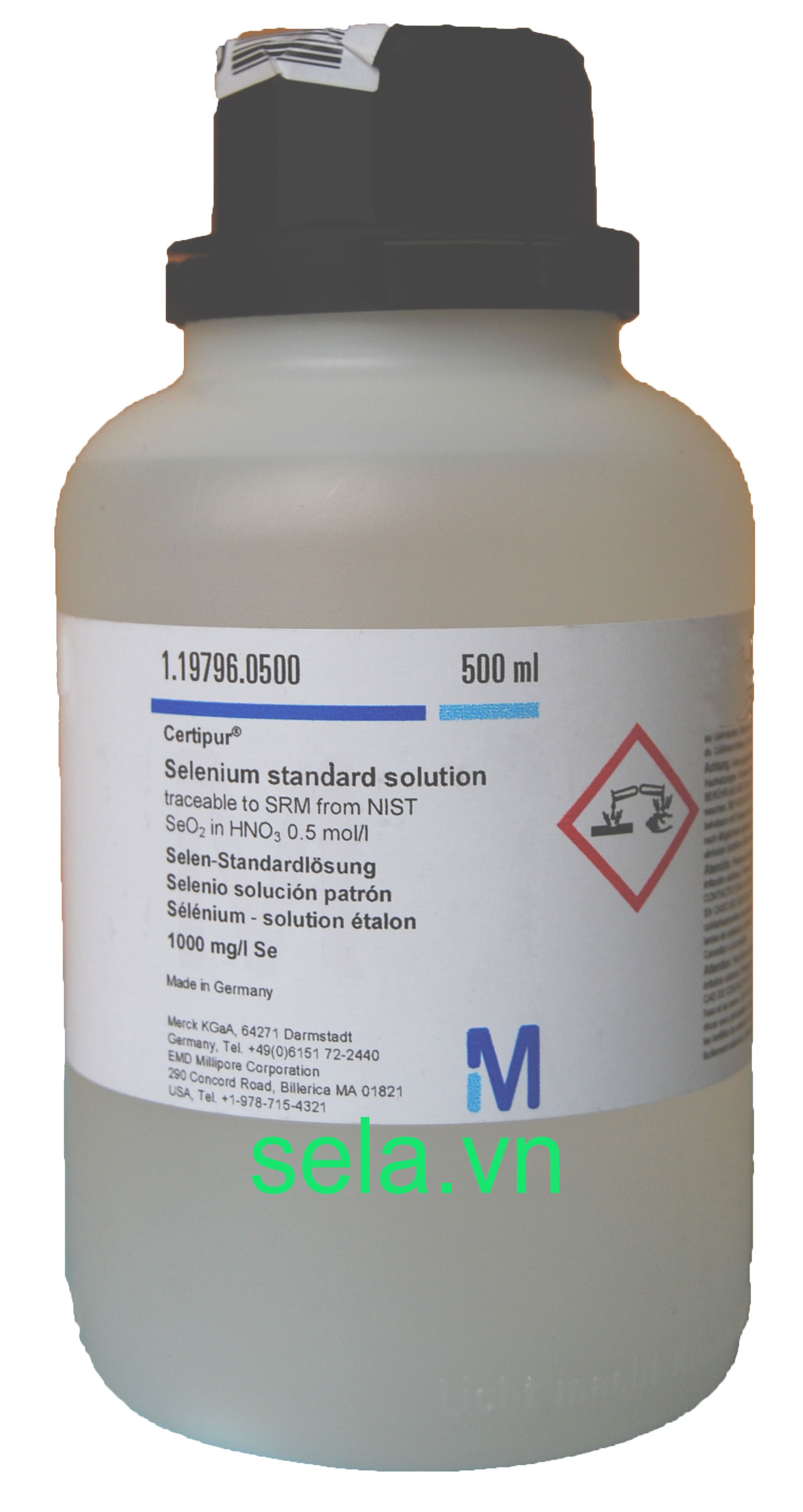 Selenium standard solution traceable to SRM from NIST SeO₂ in HNO₃ 0.5 mol/l 1000 mg/l Se Certipur®