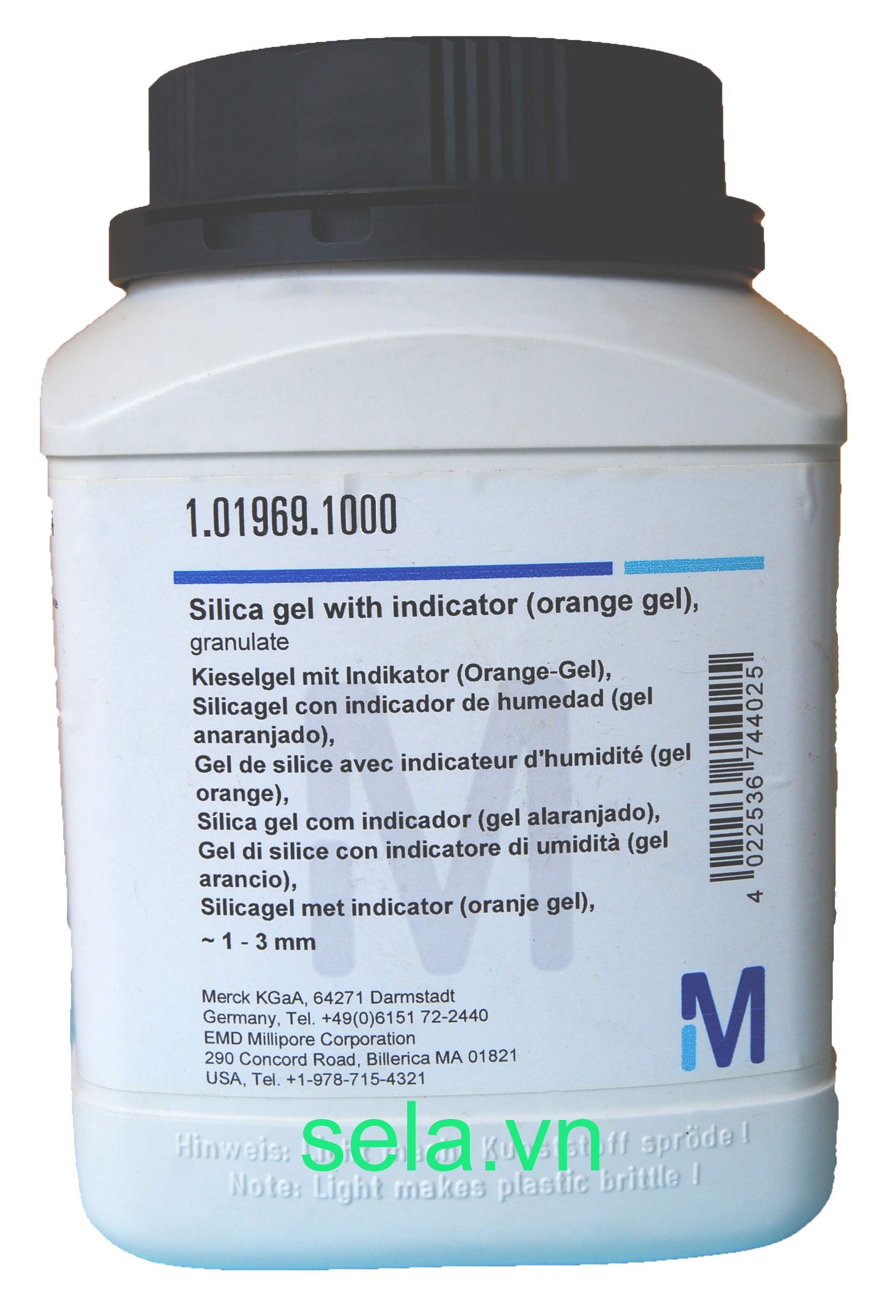 Silica gel with indicator (orange gel), granulate ~ 1 - 3 mm