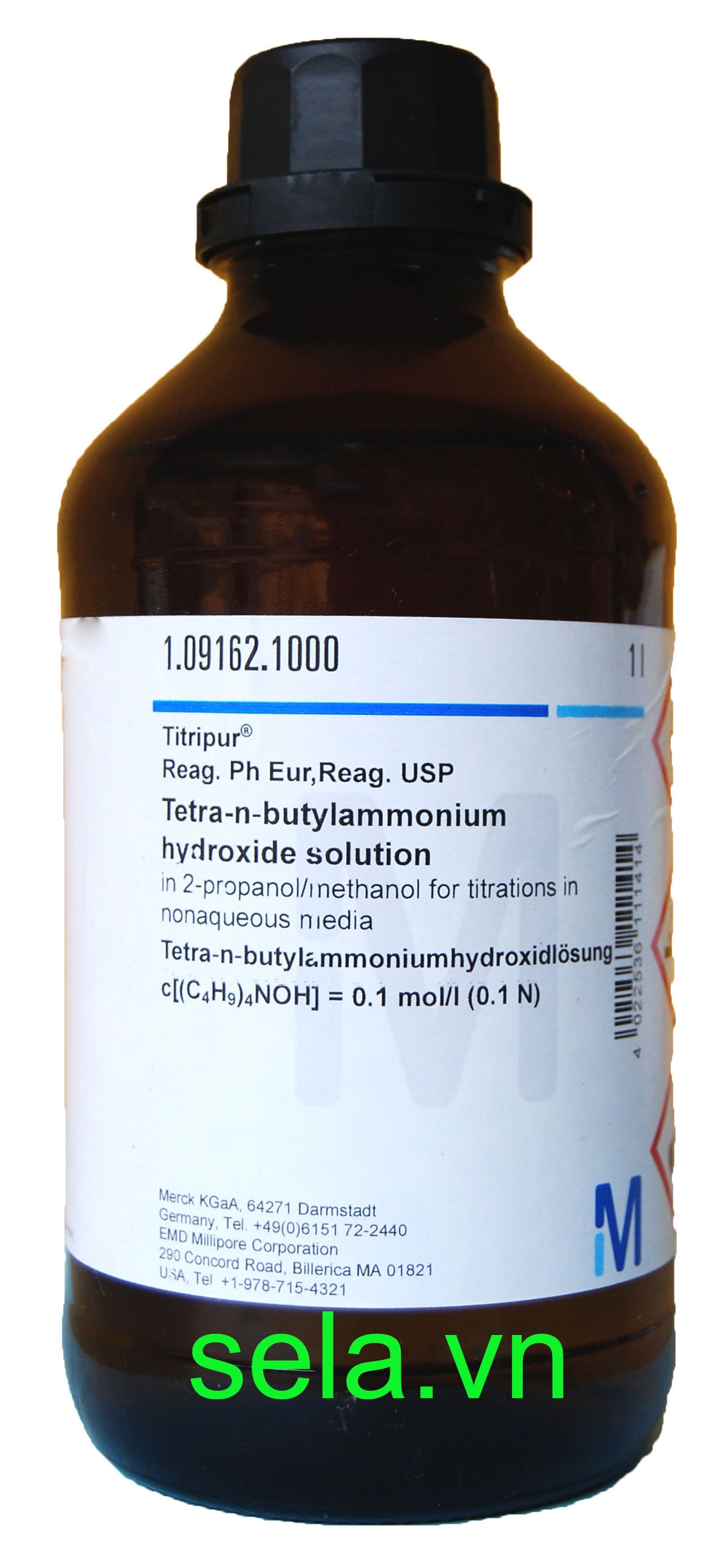 Tetra-n-butylammonium hydroxide solution in 2-propanol/methanol for titrations in nonaqueous media c[(C₄H₉)₄NOH] = 0.1 mol/l (0.1 N)