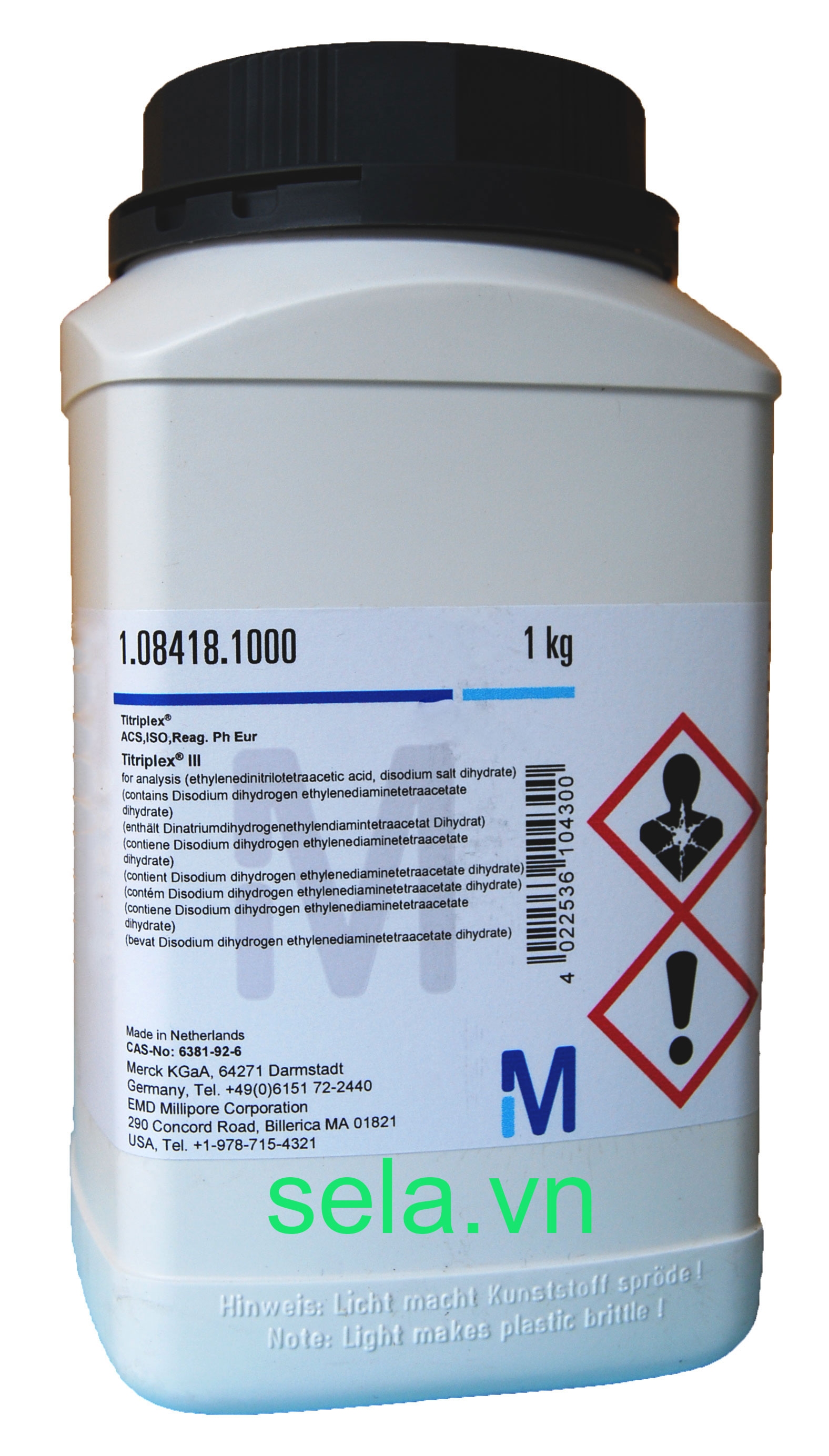 Titriplex® III for analysis (ethylenedinitrilotetraacetic acid, disodium salt