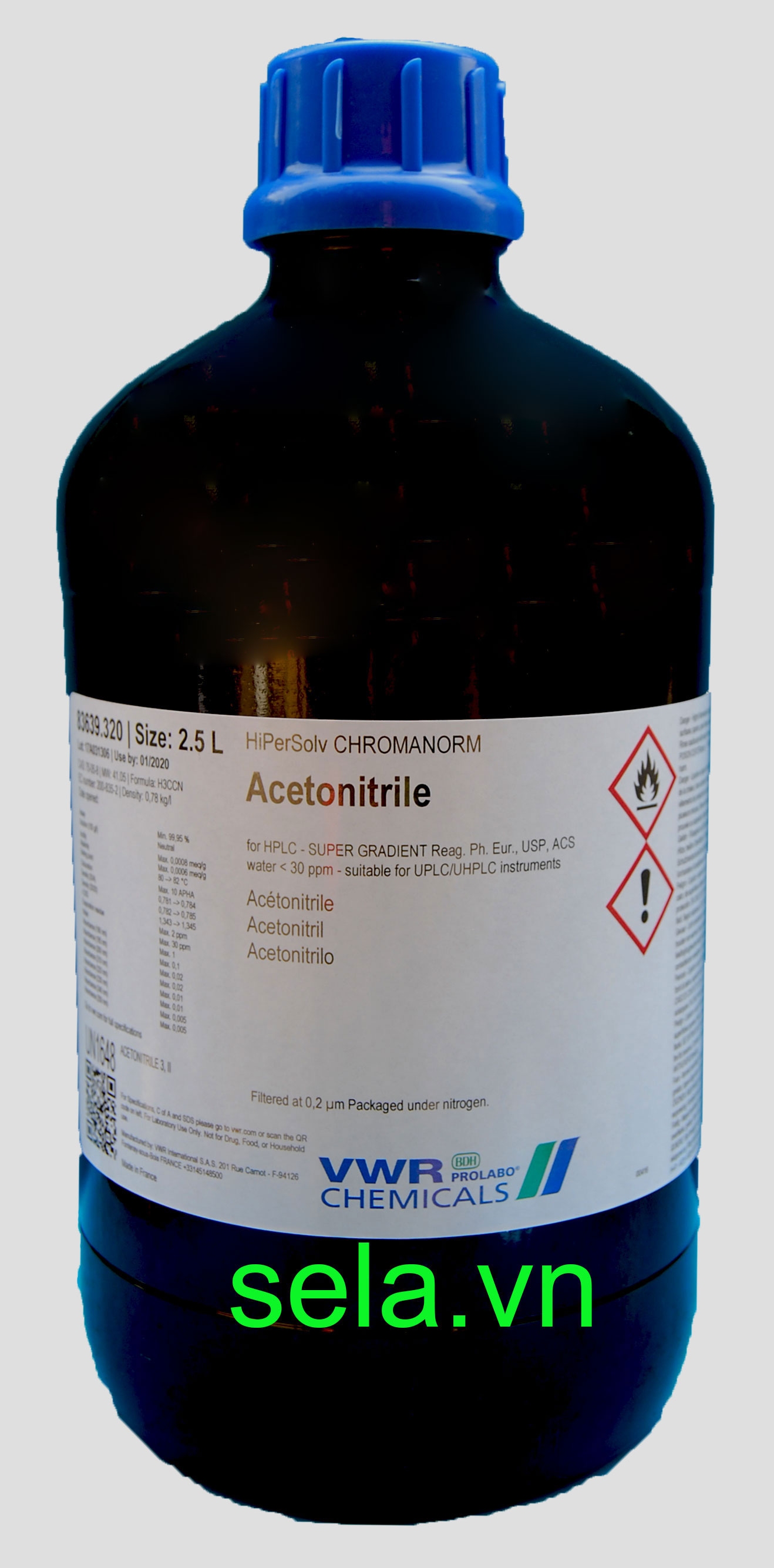 Acetonitrile, HiPerSolv CHROMANORM® Super gradient for HPLC